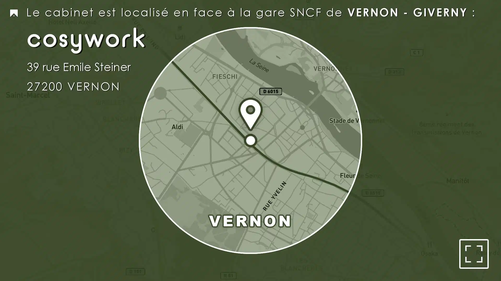 Localisation du cabinet à Vernon - Google Maps